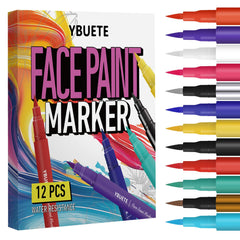 YBUETE front packaging showing full 12-color marker set and benefits