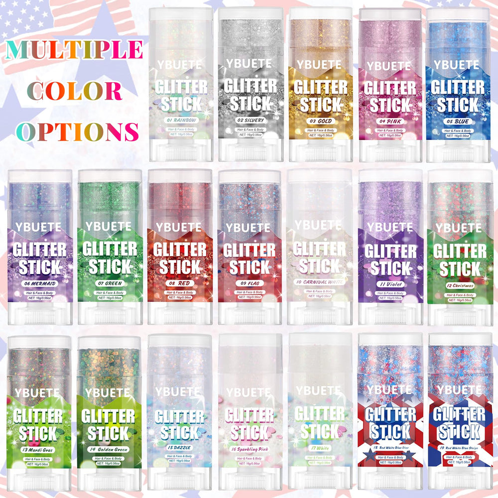 YBUETE glitter stick highlighting shoulder and collarbone for party-ready shine