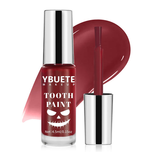 YBUETE red tooth paint front packaging showing product benefit of vivid temporary color