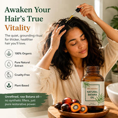 YBW batana oil close-up pour showing texture and rich emollience for hydration