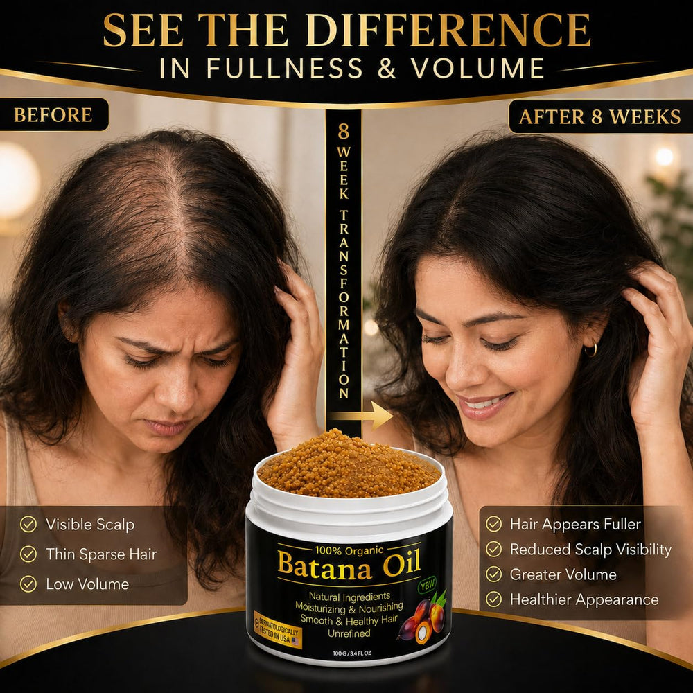 YBW batana paste being warmed on hands to ease application and improve manageability