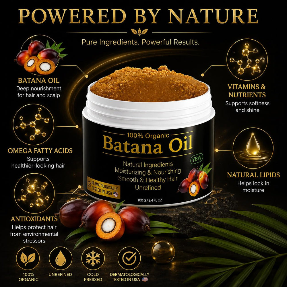 YBW batana paste label detail highlighting raw unrefined origin and ingredient clarity