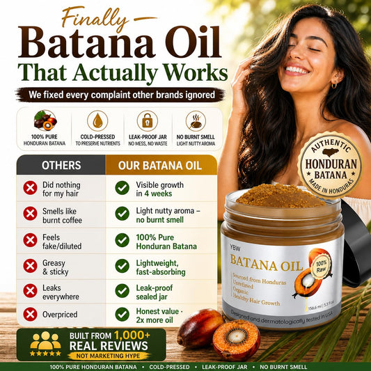 YBW Batana texture on spoon highlighting rich creamy spreadability benefit