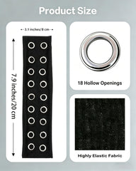 YCKXXL close-up of metal grommets highlighting edgy detail and durability