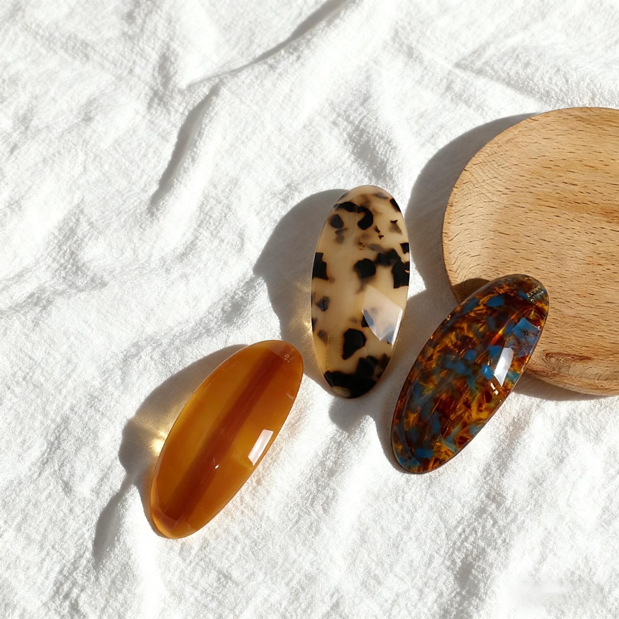 YCKXXL three-barrette set laid flat showing color variety and styling options benefit