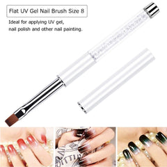Ycyan brush applying polygel demonstrating precise sculpting benefit