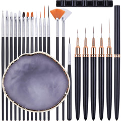 Ycyan front display of kit showing brushes palette and holder for neat nail design setup