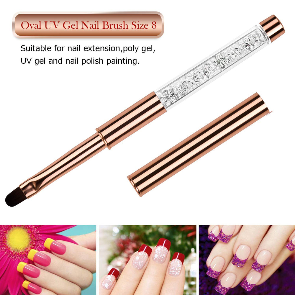 YCYAN brush in use applying UV gel demonstrates precise smoothing and coverage