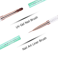 Ycyan brush in use applying polygel for controlled sculpting and even coverage