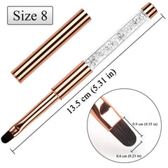 YCYAN brush beside ruler shows 15 cm length for balanced handling and control