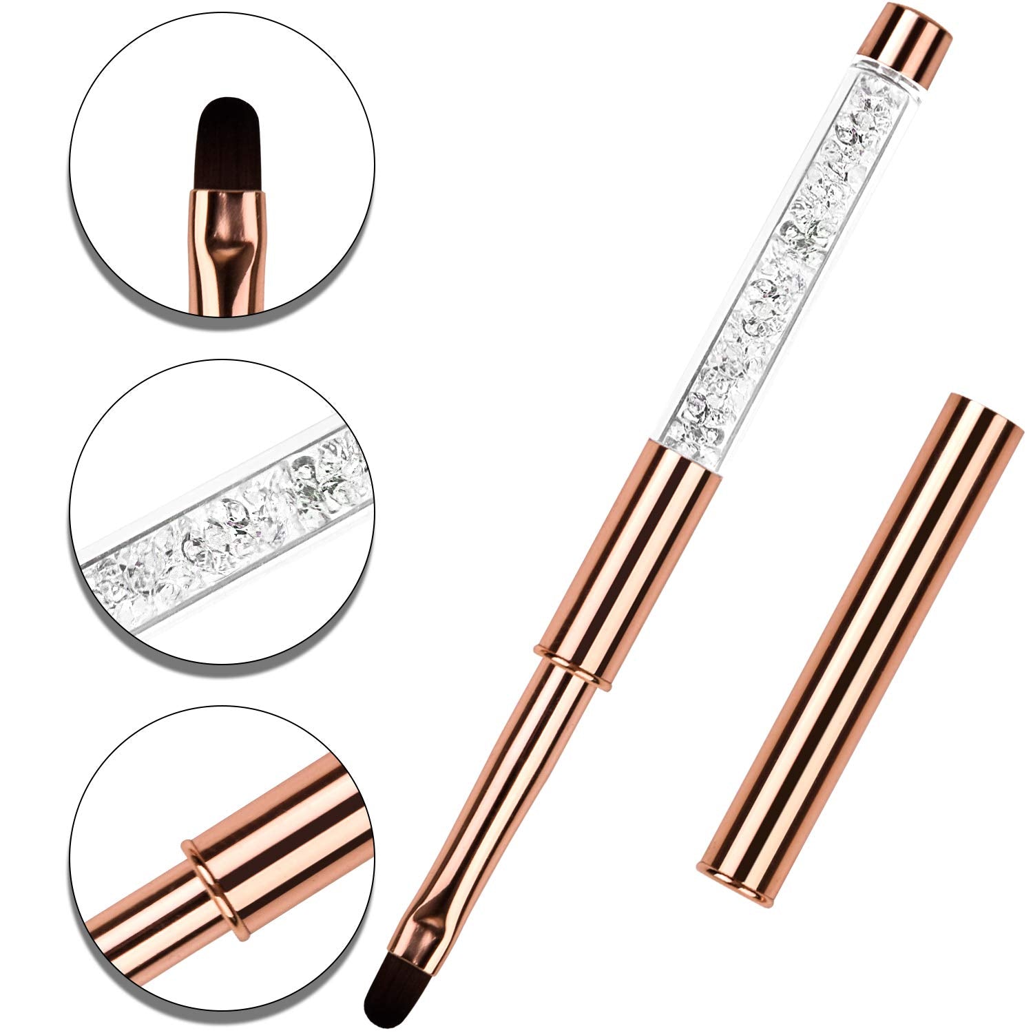 YCYAN rhinestone handle detail displays decorative finish and secure grip benefit