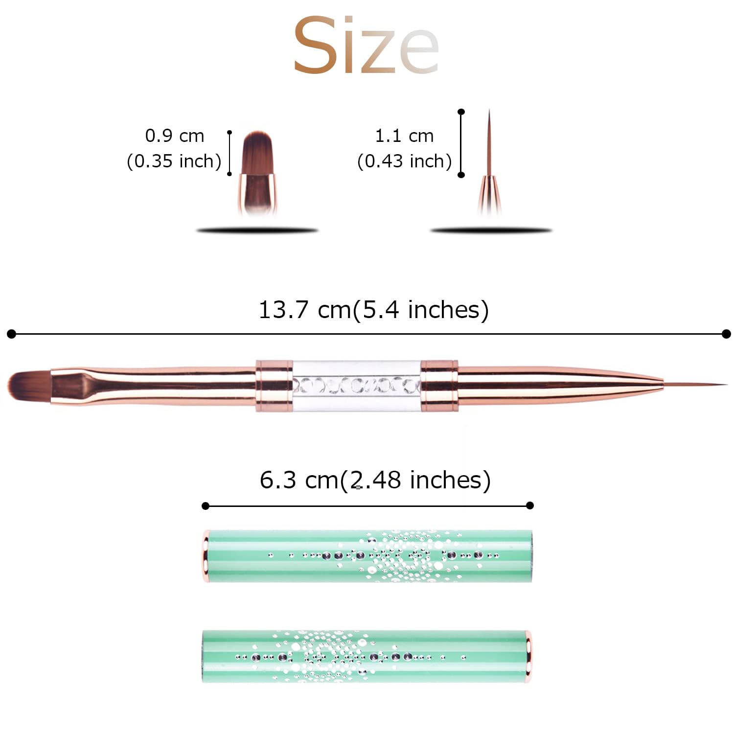 Ycyan size comparison held in hand to show scale and professional balance
