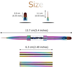 Ycyan brush next to ruler for scale and size reference, proving comfortable 16.5 cm length