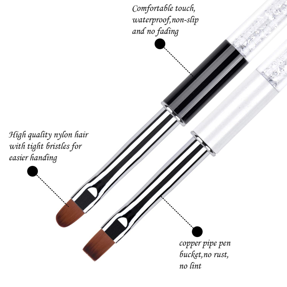 Ycyan brushes held by hand to show scale and comfortable ergonomics