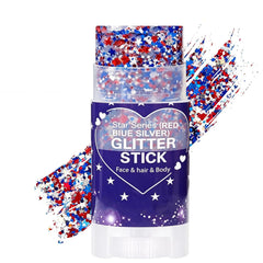 YDYRXBL glitter stick front packaging showing patriotic colors and convenience