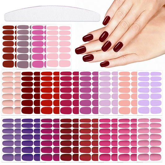 YECIRALA front packaging showing pink and purple nail wrap set, convenient for quick manicures