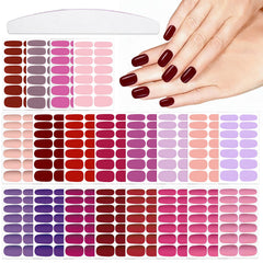 YECIRALA front packaging showing pink and purple nail wrap set, convenient for quick manicures