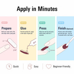 YeeLam application kit with nails and tools ready for quick at-home pedicure