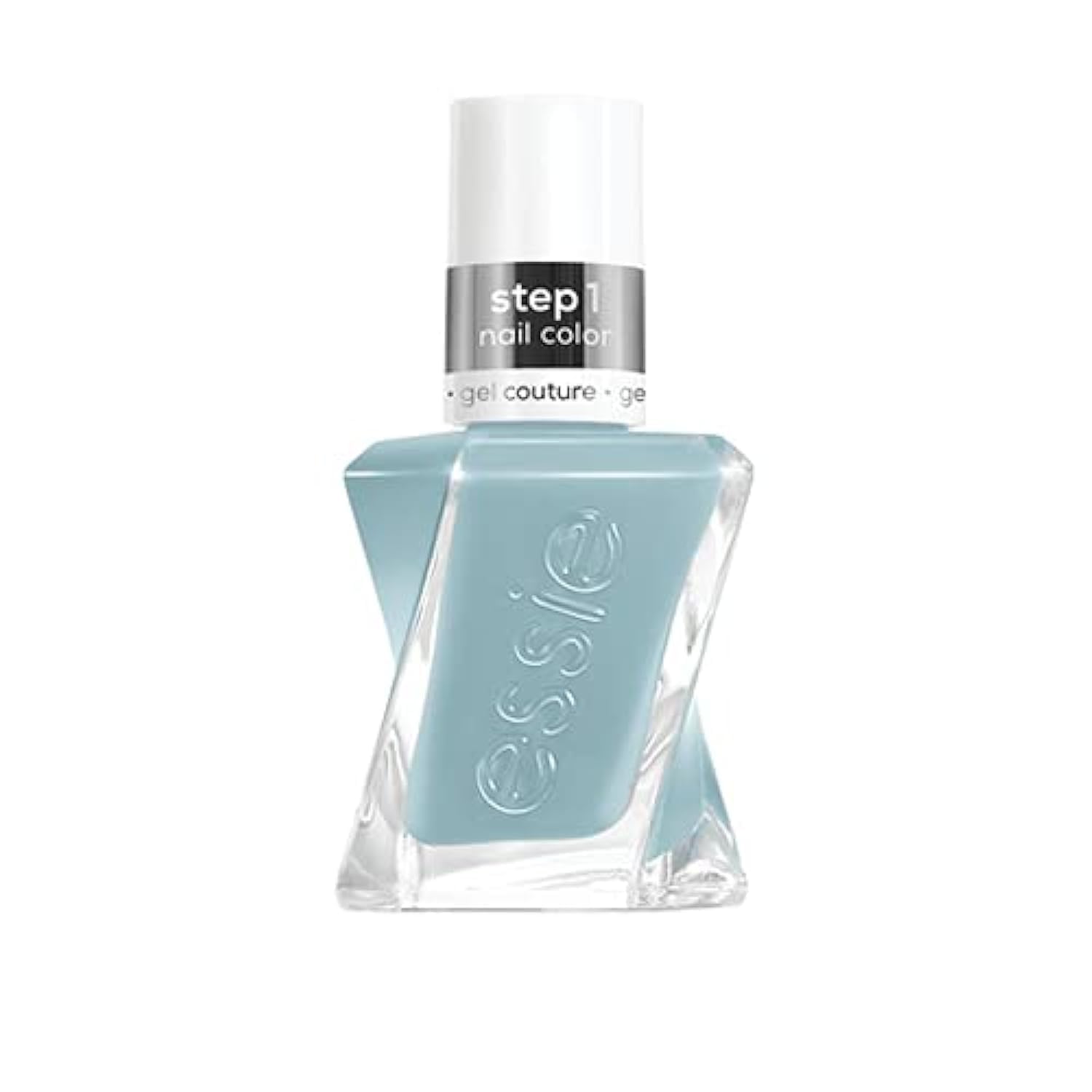 yeeyzz Essie bottle front view showing dusty blue shade and longwear benefit
