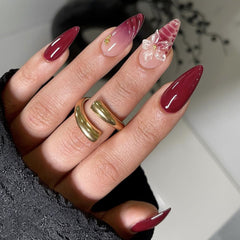 yefiuo front packaging showing wine red ombre nails and full kit benefit
