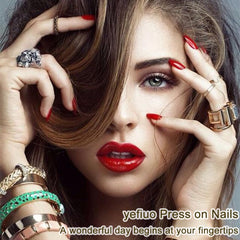 yefiuo lifestyle shot at party highlighting wearable festive manicure benefit