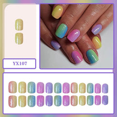 yefiuo swatch layout of 24 nails showing size variety and fit