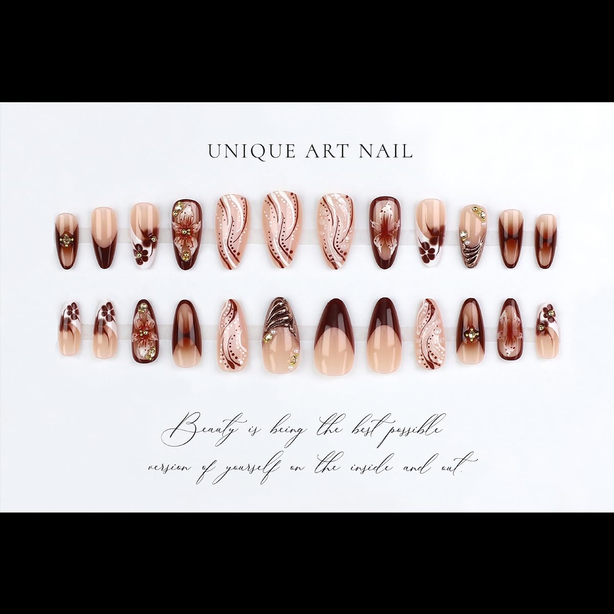 yefiuo nails on hand showing scale and natural almond fit benefit
