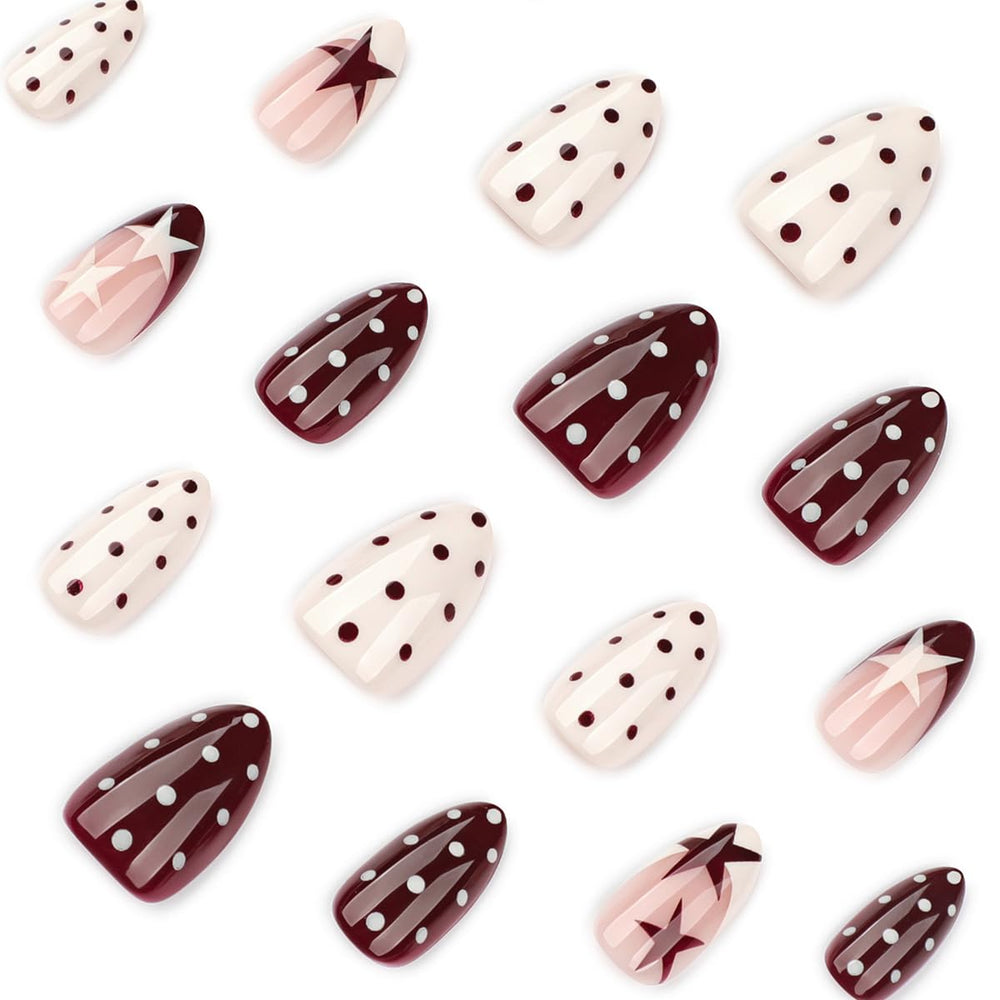 yefiuo wine red nail texture close-up showing glossy finish and durable material