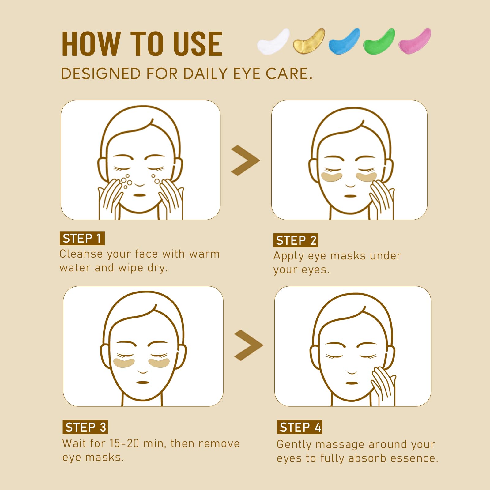 Yeokoe eye patch application on under-eye showing comfortable fit and smoothing effect