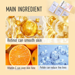 Yeokoe forehead patch ingredient shot showing peptides and vitamin C for improved firmness
