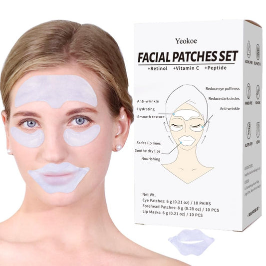 Yeokoe front packaging showing 30-piece patch set and clear benefits for easy travel