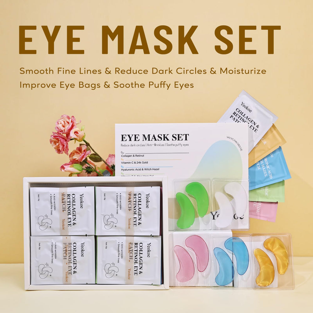 Yeokoe open pouch with a visible pair of eye patches ready to use for quick treatments