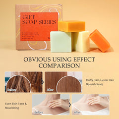 Yeokoe rice water shampoo bar top view demonstrating rich lather benefit