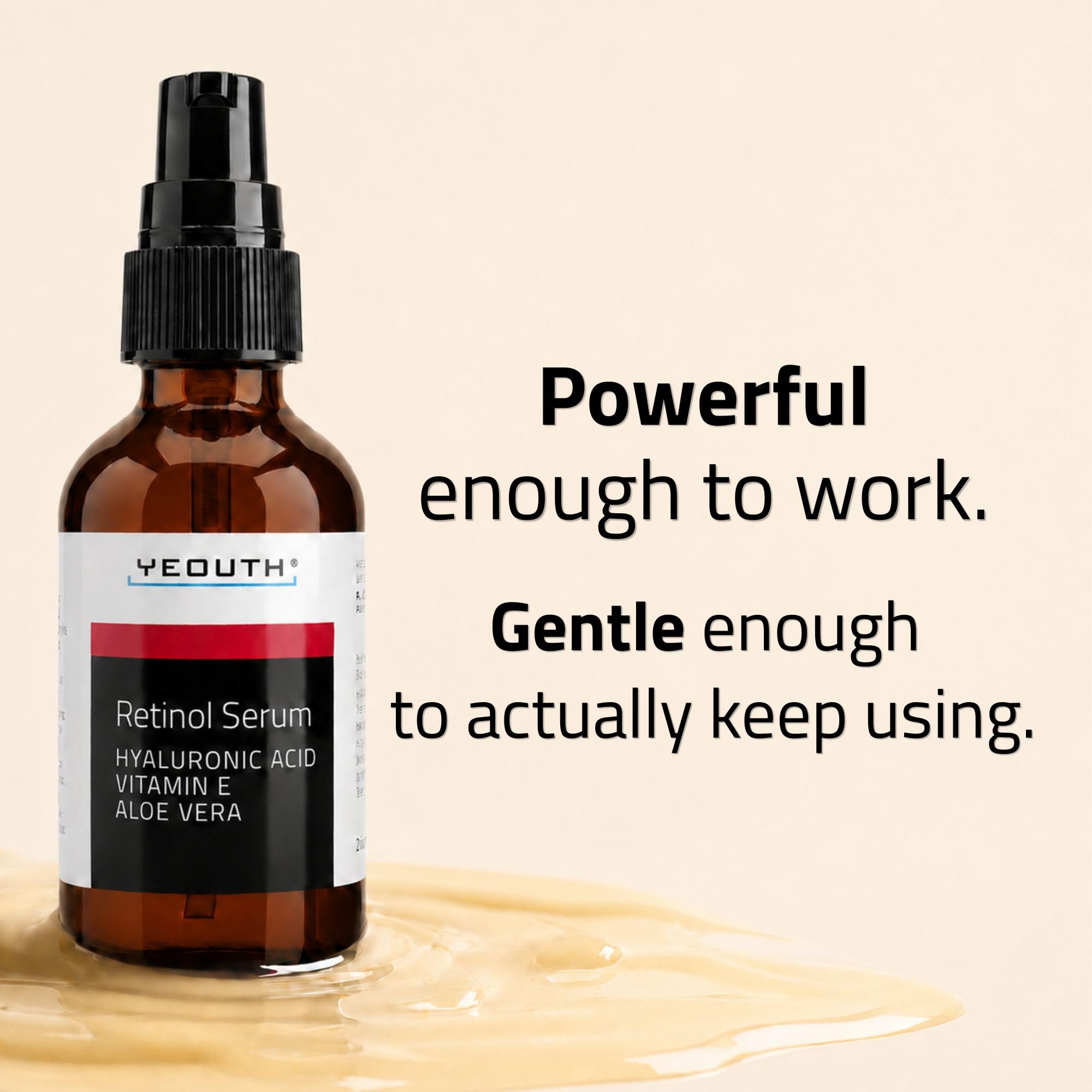 YEOUTH close-up of serum texture highlighting lightweight hydrating finish