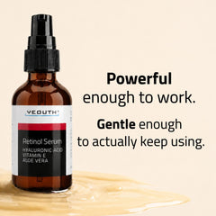 YEOUTH close-up of serum texture highlighting lightweight hydrating finish
