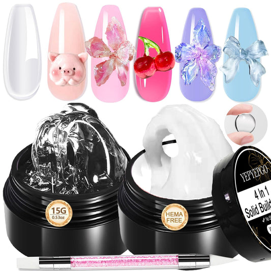 YEPYEPGO front tubes showing clear and white gels for versatile sculpting benefits