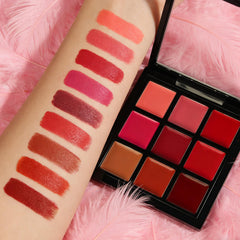 YEPYEPGO lips before and after application demonstrating smooth matte finish