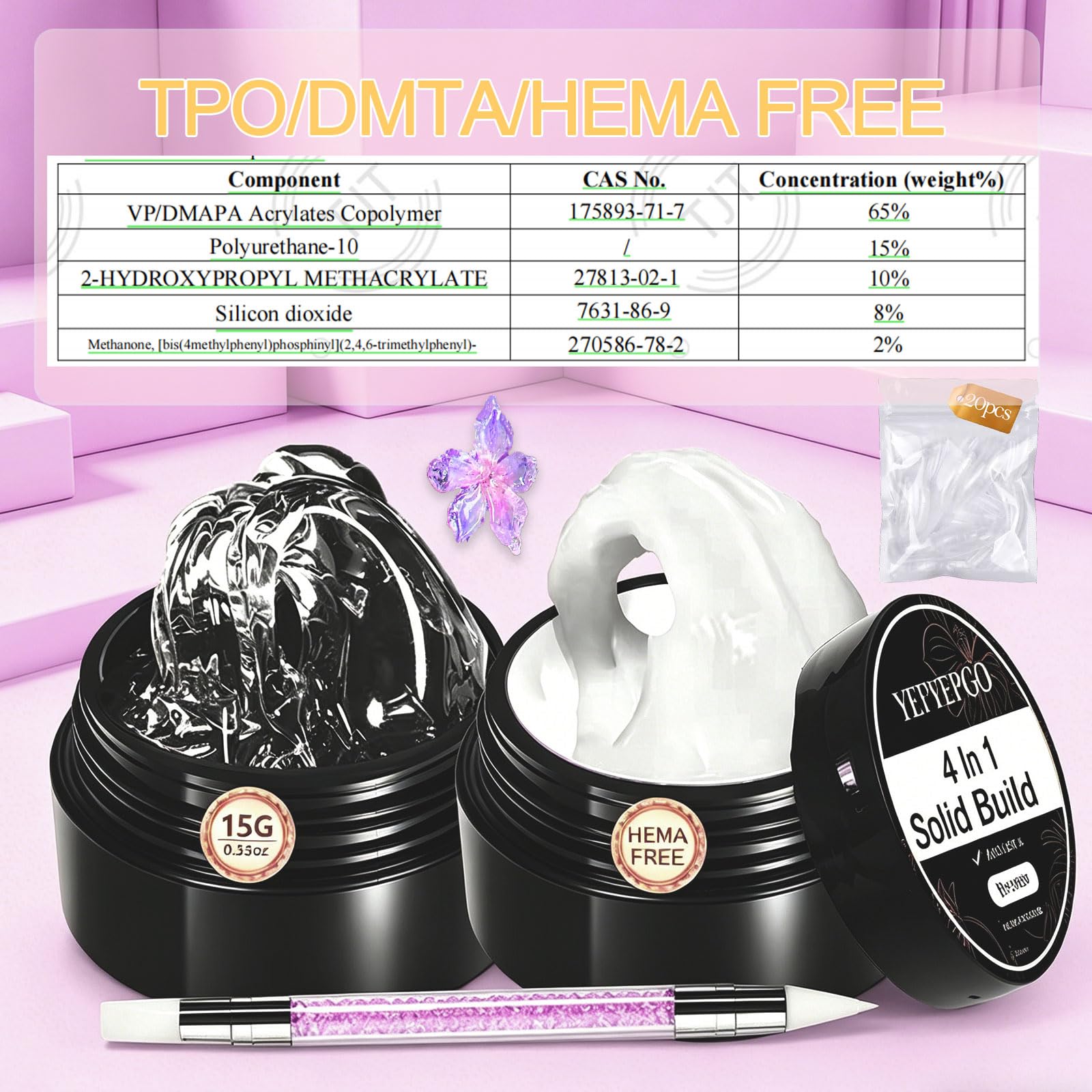 YEPYEPGO non-stick tool pressing gel preventing mess and speeding sculpting