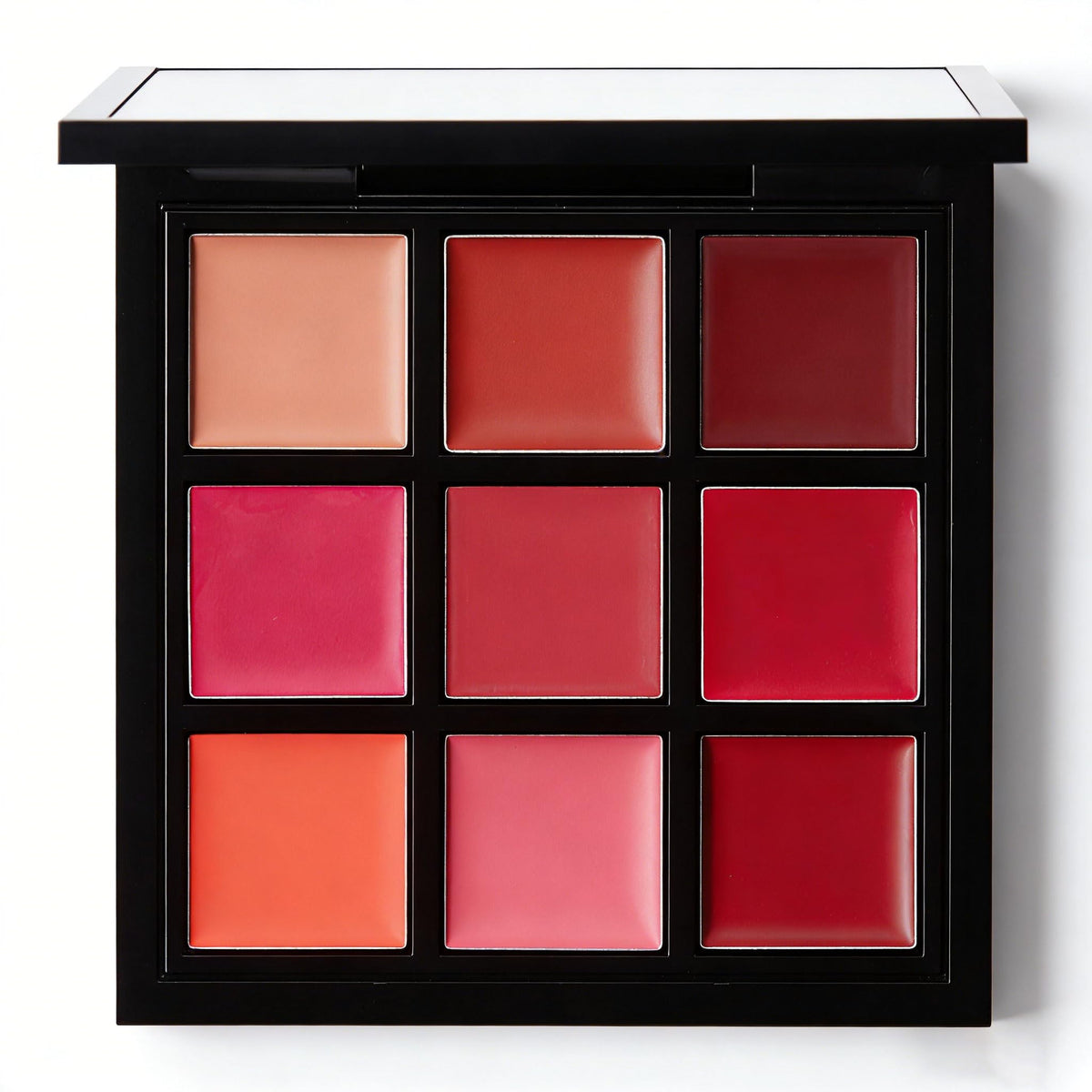 YEPYEPGO palette front view showing nine organized shades and portable design