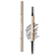 YES.EYE DO front packaging showing grey brow pencil and branding, clear protective box benefit
