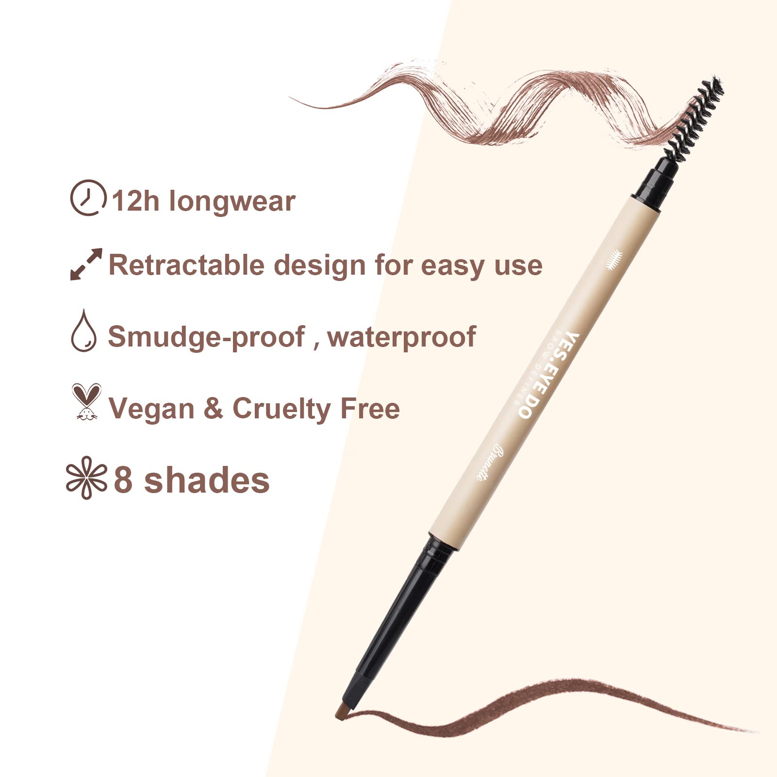 YES.EYE DO eight shades laid out to help choose matching brow color