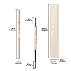 YES.EYE DO pencil next to coin for scale showing compact travel-friendly size