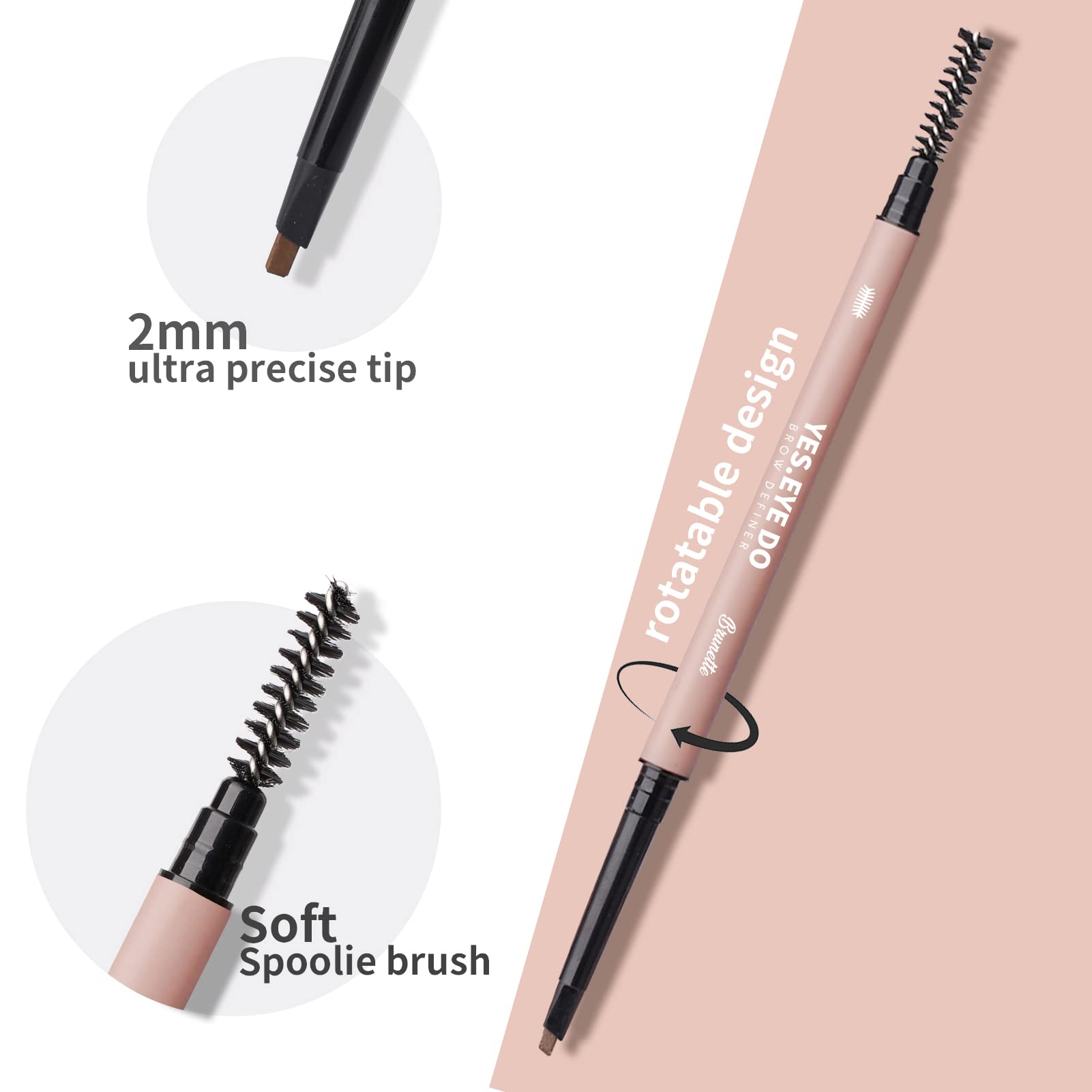 YES.EYE DO close-up of ultra-fine tip creating precise hair-like strokes