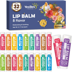 YesBes front packaging showing full 32-pack and flavor variety benefits convenience