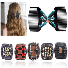 Yeshan front pack view showing six bead-styled combs for versatile styling