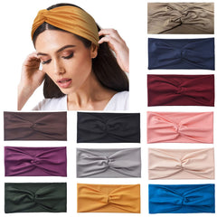 Yeshan headbands front pack showing all 12 colors and value pack benefit