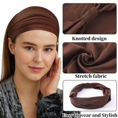 Yeshan headband worn in yoga session showing sweat-wicking benefit