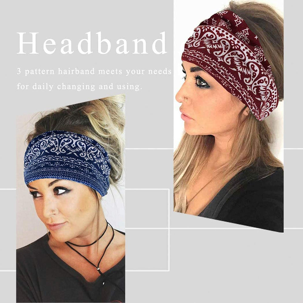 Yeshan headband in use during yoga showing sweat-wicking benefit