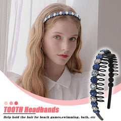 Yeshan headband styled with holiday outfit presents festive sparkle and accessorizing benefit