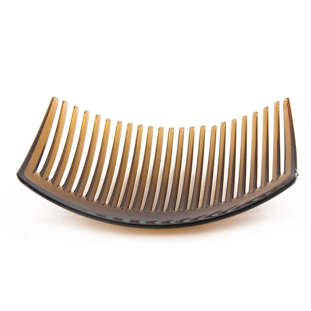 Yeshan side comb placed in model hair demonstrating secure, low-profile hold